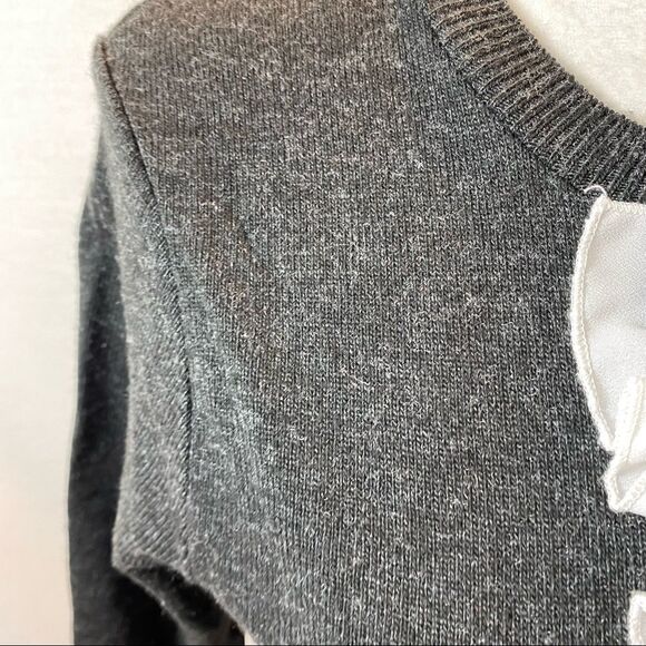No-Na Cashmere Blend Bib‎ Front Half Sleeve Sweater Size Medium - Picture 9 of 15